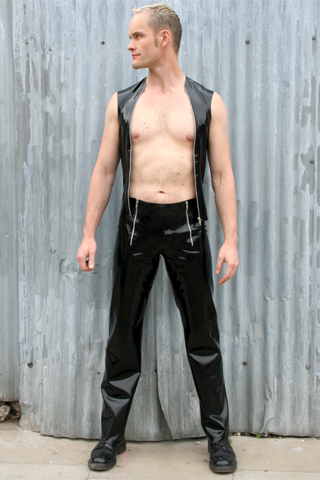 Breathless Uk latex rubber MENS LATEX BOTTOMS, trousers, kilts